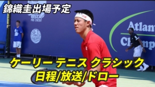 【ATPチャレンジャー ケーリー テニス クラシック】テレビ放送(配信)・日程・ドロー【2024年 錦織圭 出場予定】